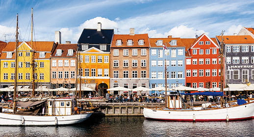 The Nyhavn District in Copenhagen, Denmark The Nyhavn District in Copenhagen, Denmark