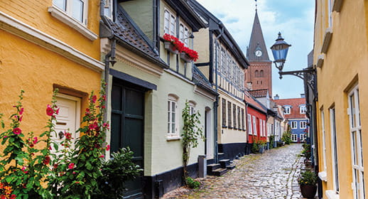 The cobbled streets of Aalborg