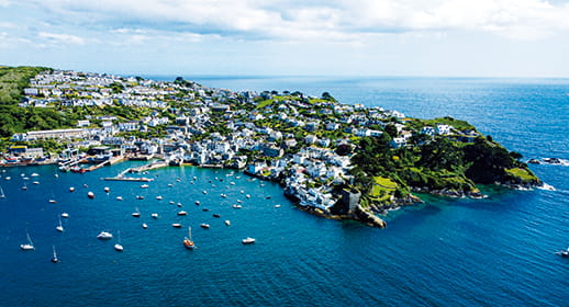 An aerial view of Falmouth
