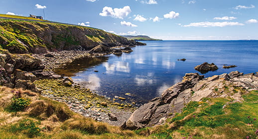 A view over the coast of Lerwick