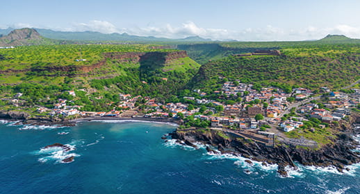 An aerial view of Santiago, Cape Verde An aerial view of Santiago, Cape Verde