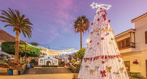 Festive decorations in Tenerife