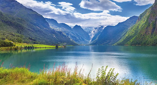 A view down Nordfjord, Norway A view down Nordfjord, Norway