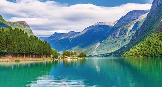 A view down Nordfjord, Norway