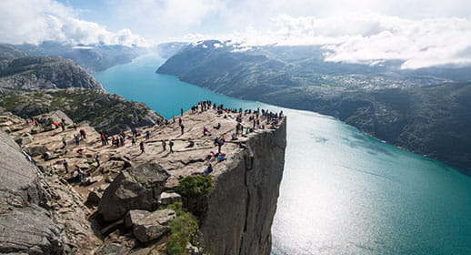 A view over Pulpit Rock, Norway A view over Pulpit Rock, Norway