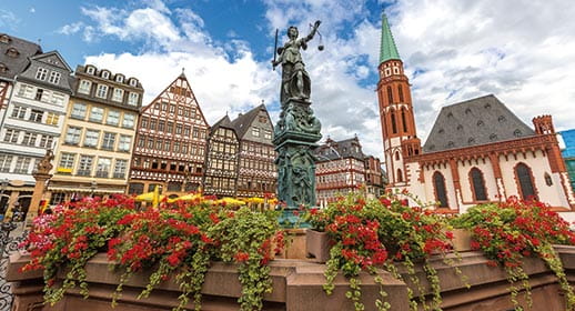 Römerberg market square in Frankfurt, Germany
