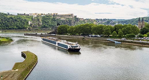 Spirit of the Rhine sailing in Koblenz, Germany