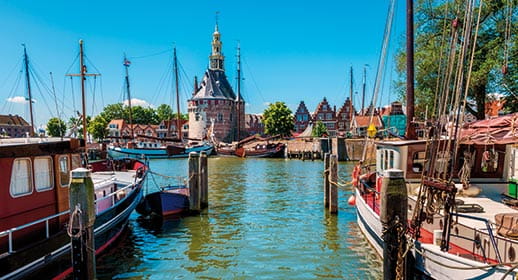 The harbour in Hoorn, Netherlands The harbour in Hoorn, Netherlands