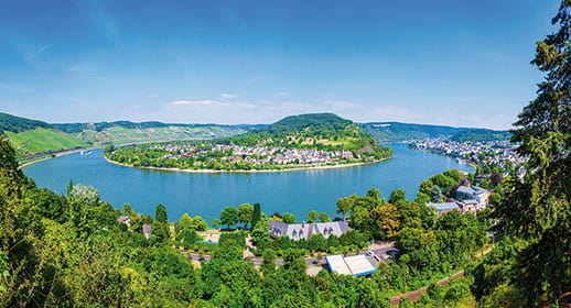 Panoramic view from Gedeonseck viewpoint. Boppard, Germany Panoramic view from Gedeonseck viewpoint. Boppard, Germany