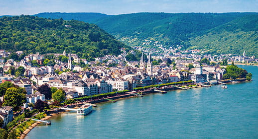 A view over Boppard, Germany A view over Boppard, Germany