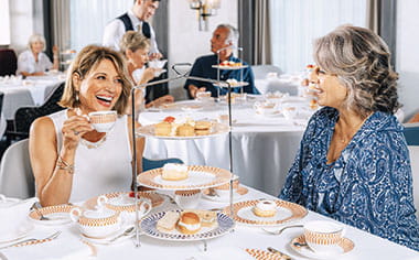 Friends enjoying afternoon on Spirit of Adventure