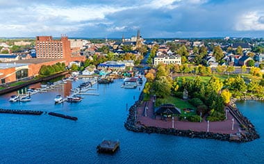 The town and port of Charlottetown, Prince Edward Island, Canada
