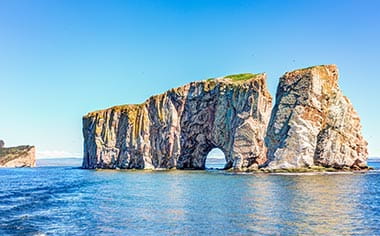 Percé Rock in Gaspe, Canada