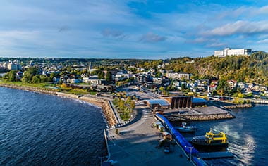 The cruise port of Saguenay, Canada