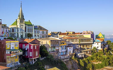 Colourful houses in Valparaiso, Chile