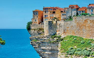 The coastal buildings in Bonifacio, Corsica