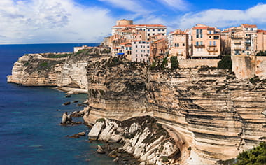Bonifaccio, a splendid coastal town in south of Corsica island