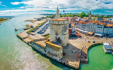 A view over the harbour in La Rochelle, France