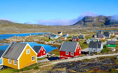 The colourful buildings of Nanortalik, Greenland
