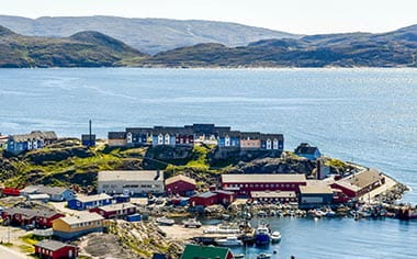 The harbour in Qaqortoq, Greenland