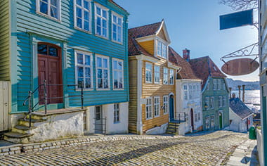 Colourful houses in Bergen, Norway