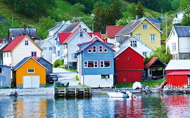 The village of Geiranger in Norway