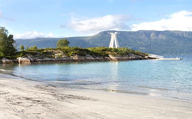The village of Hareid on the island of Hareidlandet