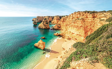 A view over the coast of Portimao, Portugal