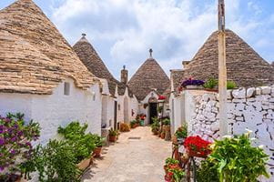The trulli houses in Alberobello, Italy