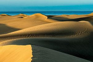 The famous Sahara-like sand dunes of Gran Canaria