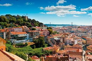 Views across to São Jorge Castle in Lisbon