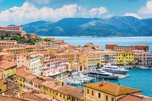 The view over Portoferraio, Elba Island