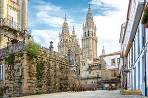The cathedral in Santiago de Compostela, Spain