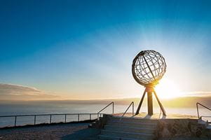 The iconic globe of the North Cape