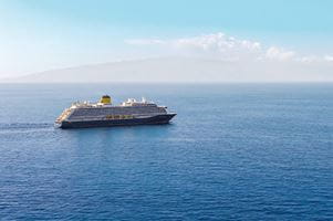 Spirit of Discovery sailing on the open ocean