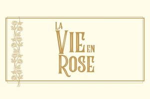 The typographical design on the menus for La Vie en Rose