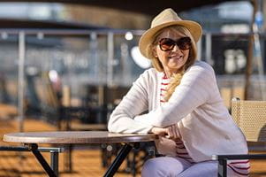 A woman on the deck on Spirit of the Danube