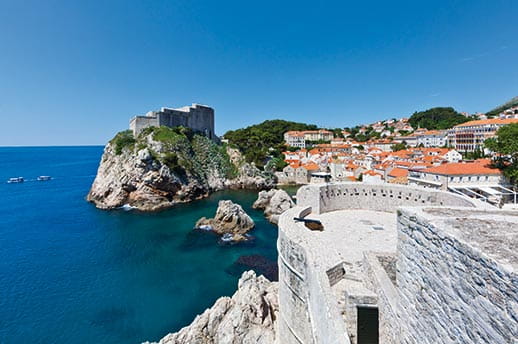 The sturdy fortifications of Dubrovnik