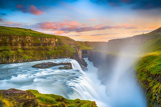 Stunning Gullfoss Falls in Iceland