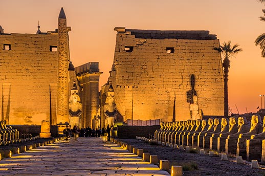 Sunset at Luxor Temple