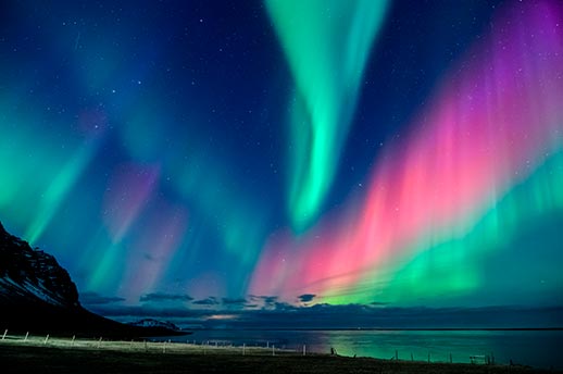 The colourful Northern Lights