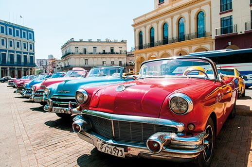 Classic colourful cars of Cuba