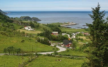 A view over Nordfjordeid, Norway