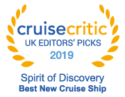 Cruise Critic UK Editors' Picks 2019 Winner Spirit of Discovery Best New Cruise Ship