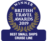 British Travel Awards 2019 Winner Best Small Ships Cruise Line
